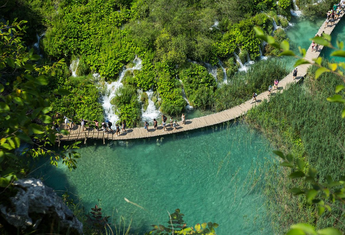 Beautiful view in Plitvice Lakes National Park. Croatia